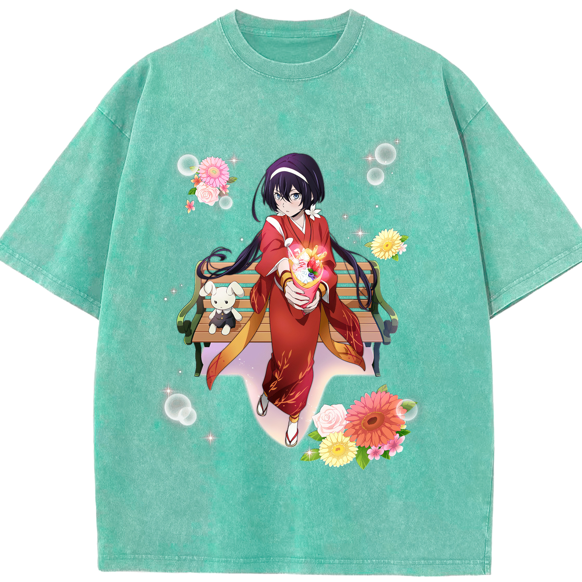 （画像用） 文豪ストレイドッグス Bungo Stray Dogs 綿100% ヴィンテージ風 半袖Tシャツ（フロントプリント）
